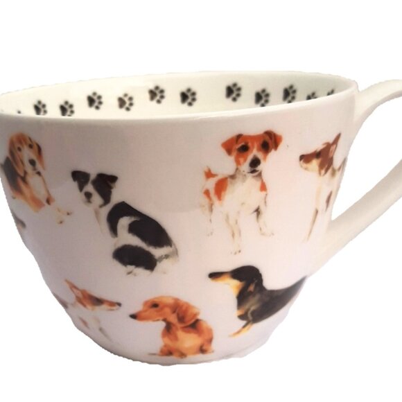 The Dog Loves Me Best 20 oz Coffee Mug Portobello By Design Bone China England - Picture 2 of 9